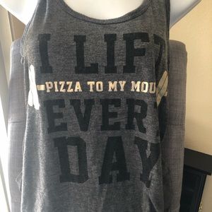 I LIFT PIZZA workout tank